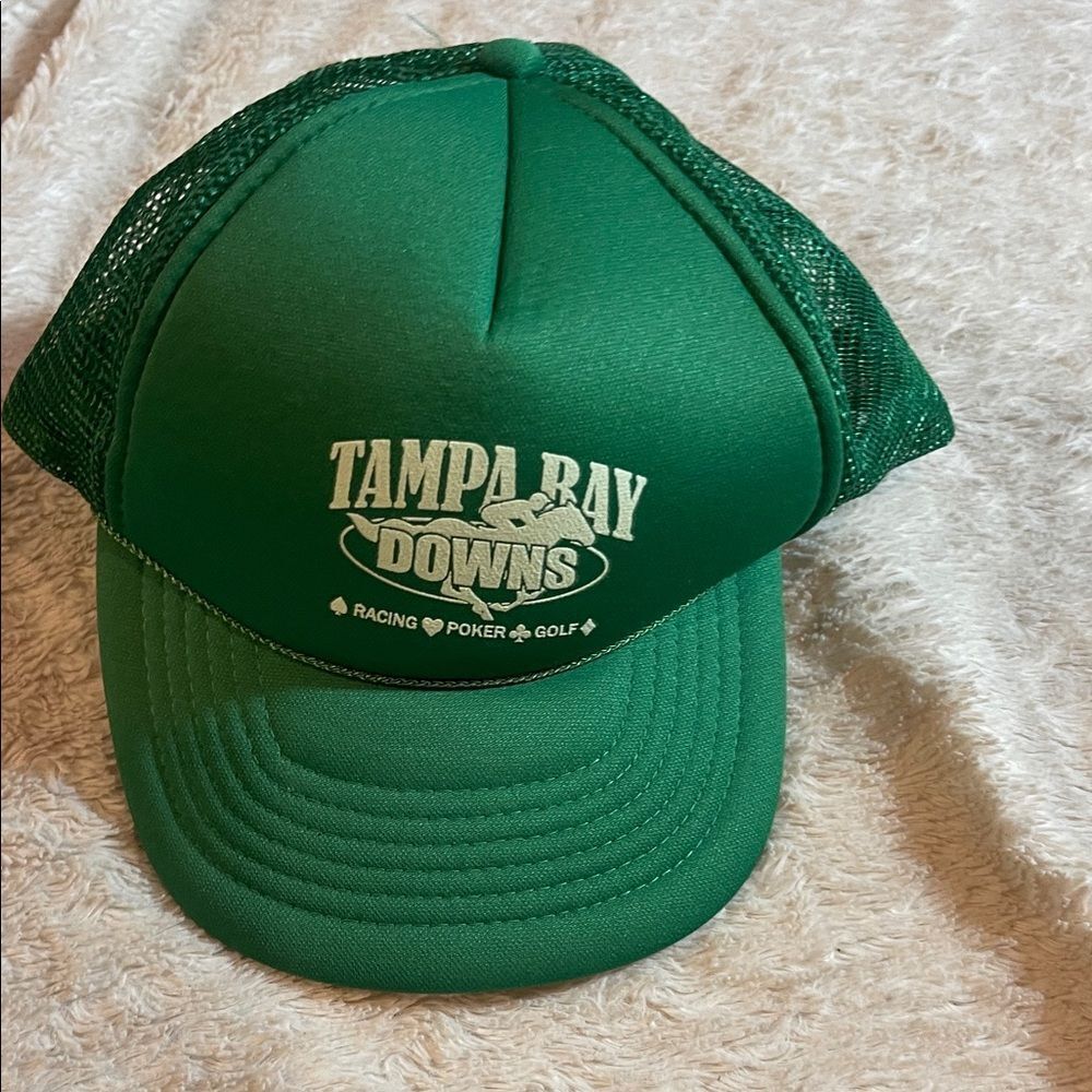 Vintage Tampa Bay Downs Green Trucker Hat